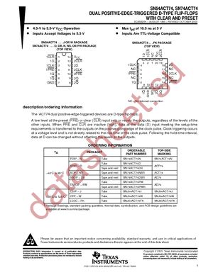 SN74ACT74PW datasheet  